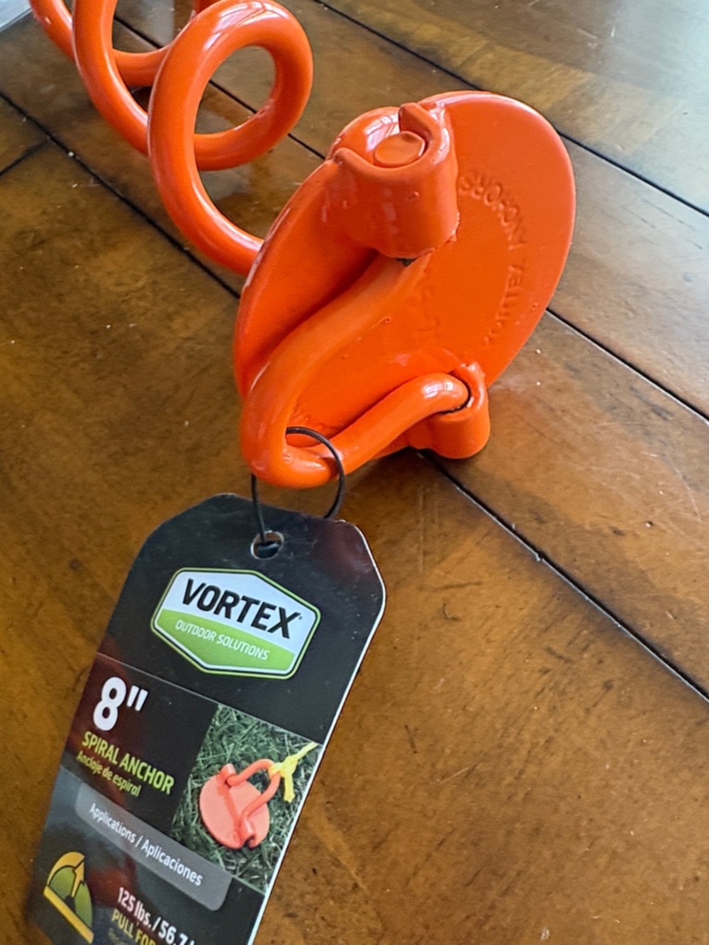 NWT 8” Vortex Orange Heavy-Duty Garden Anchors (Set of 4) - Picture 4 of 6
